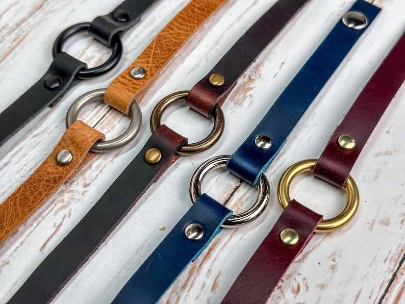 Single leather cuff bracelet