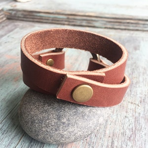 Leather wrap bracelet, Womens leather wrap bracelet, Leather wrap bracelet for women, Bracelet for women, Leather jewelry, Anniversary gift image 4