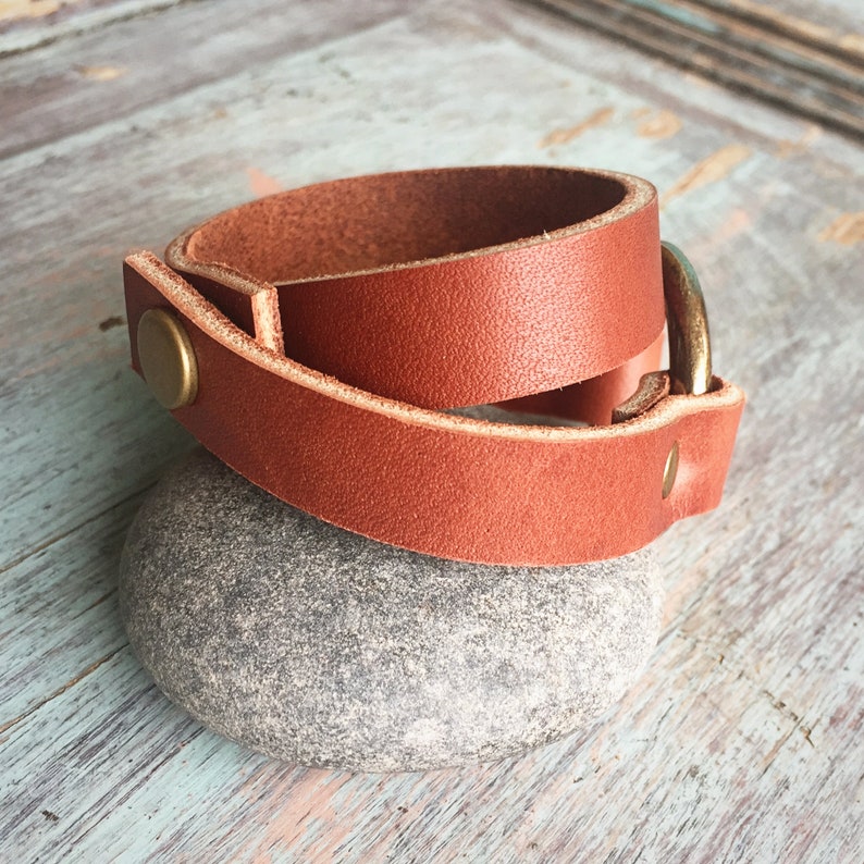 Leather wrap bracelet, Womens leather wrap bracelet, Leather wrap bracelet for women, Bracelet for women, Leather jewelry, Anniversary gift image 3
