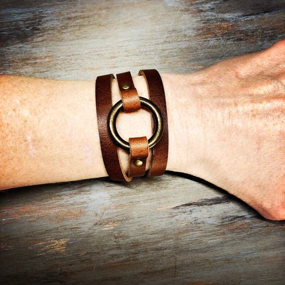Ladies leather wrap bracelet sale