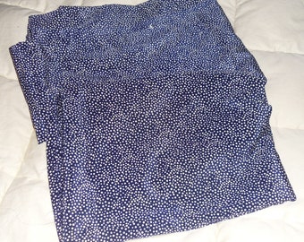 Vintage Navy & White Dotted Crepe Major Mills 1986 44" Wide 6+ Yds.