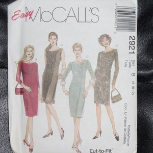 Einfach McCall Pattern #2921 Größe B (8 = 10 = 12) Kleider