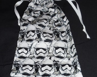 Stormtrooper Handmade Double Drawstring Bags Cotton  for Small Gifts
