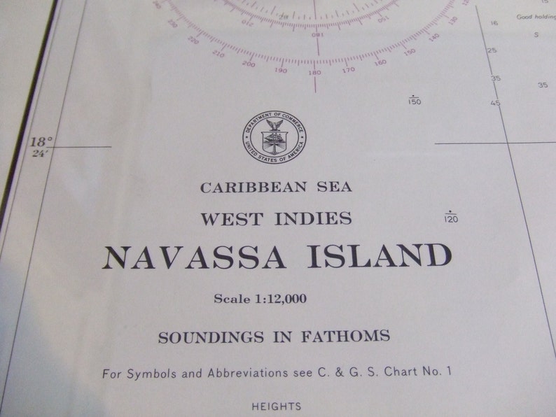 A smaller chart measuring at 21 wide x 18 high 1752 West Indies Navassa Island Caribbean Sea Nautical Chart