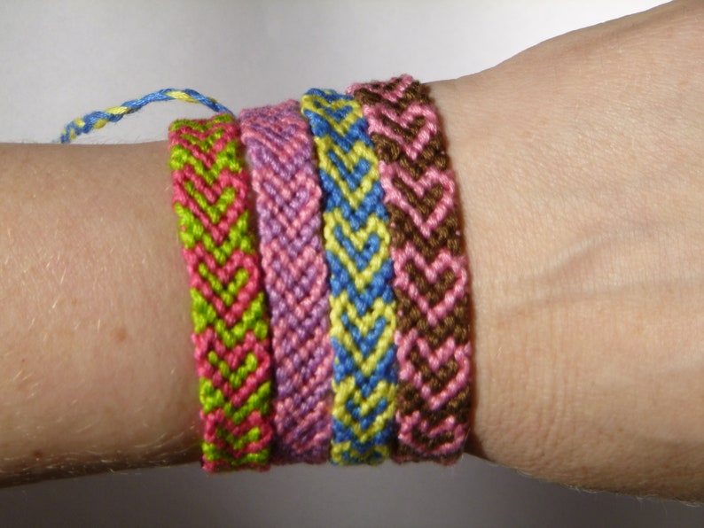 Heart Woven Friendship Bracelet Bulk Party Favor Tween Etsy Hong Kong