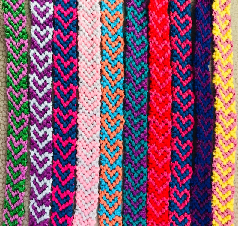 Heart Woven Friendship Bracelet Bulk Party Favor Tween Etsy