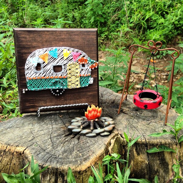 Mini String Art Camper