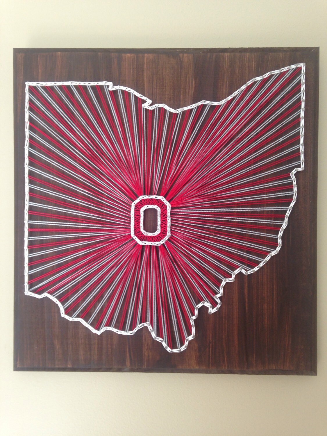 String art Ohio State University state sign | Etsy