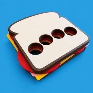 Knuckle Sandwich Multicolor 3D Printed Novelty Toy, Dad Joke Desk Gag
