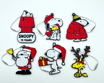 ヴィンテージサンタ スヌーピーとウッドストックのそり付きクリスマス