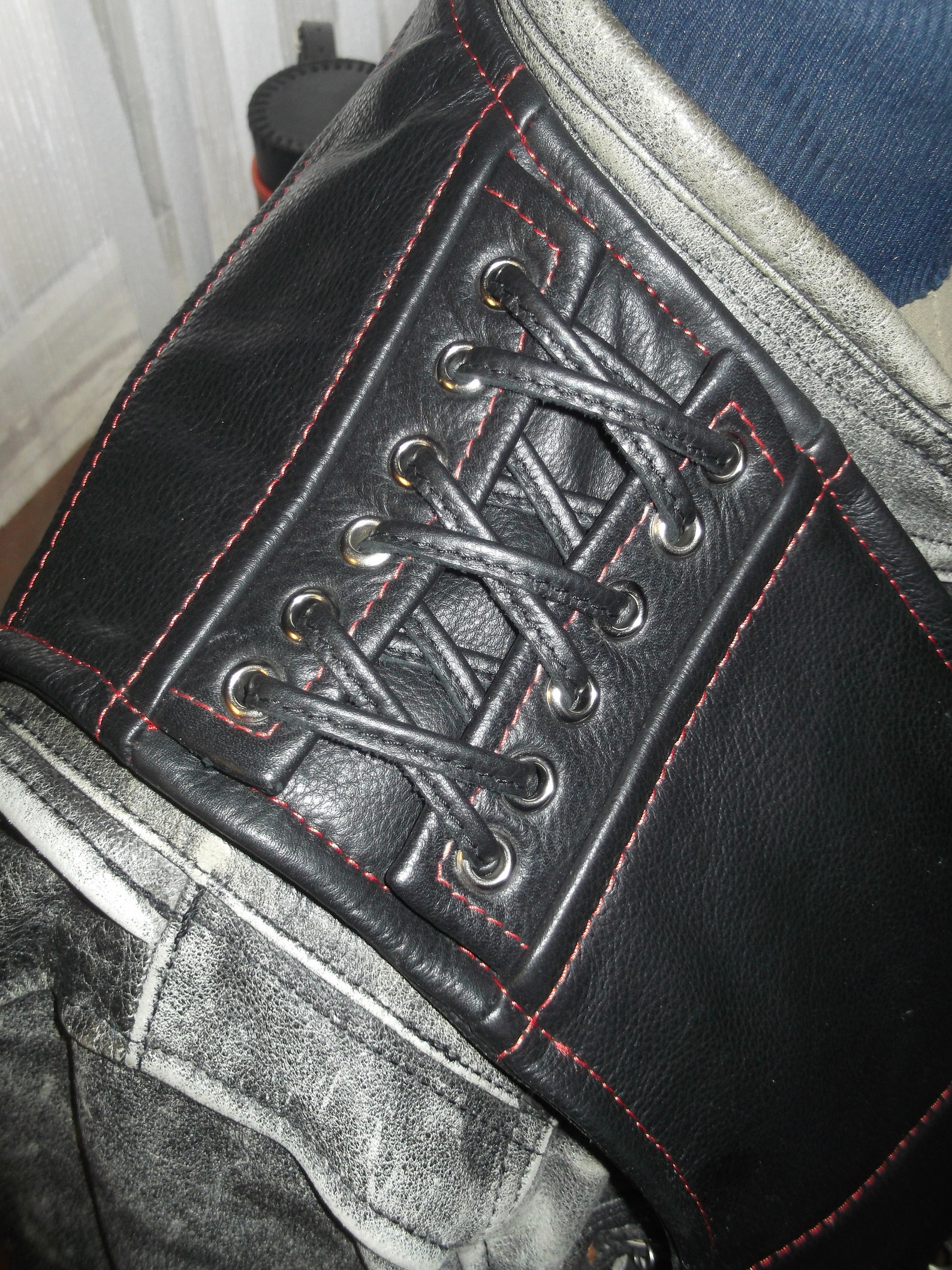 Biker Vest. Genuine Leather,1,61,7mm, Black.handmade. Etsy