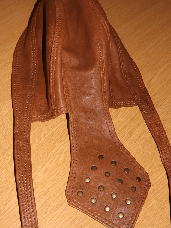 Bandana Skull Cap. Genuine Leather 