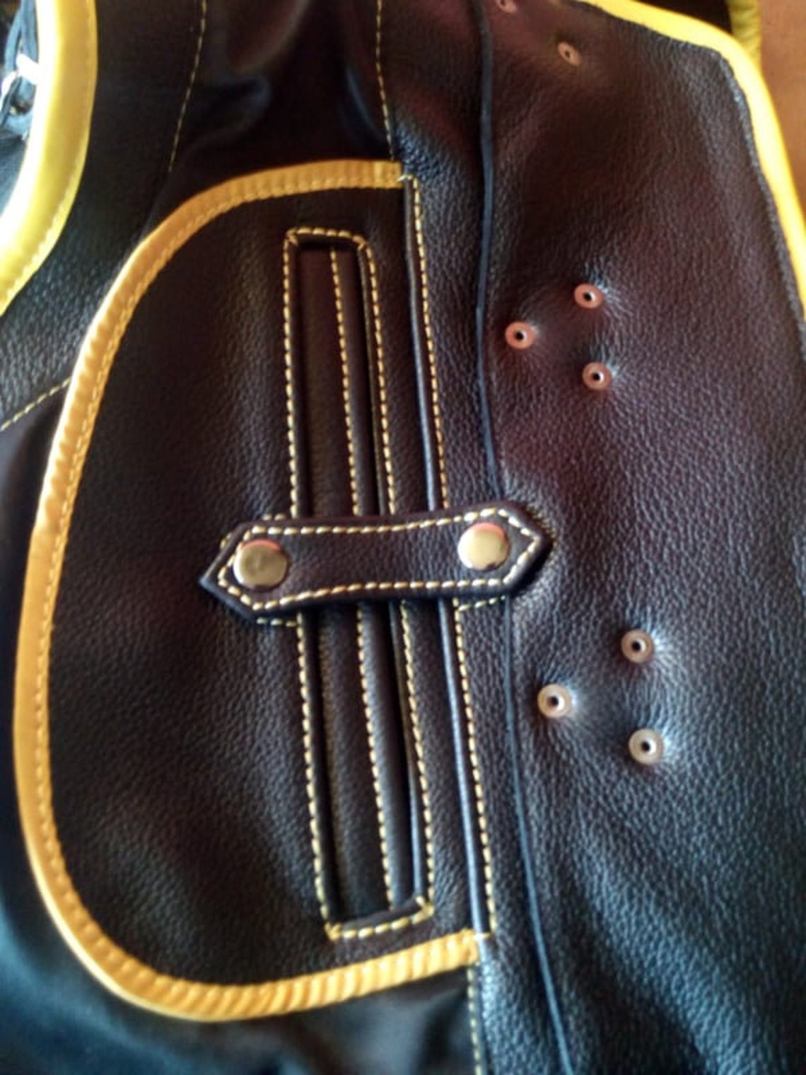 Biker Vest. Patch Vest. Genuine Leather 1.8mm. Black Leather Etsy