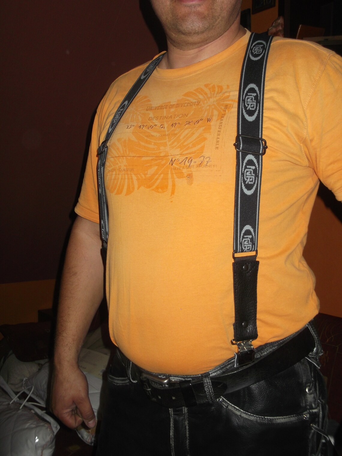 suspensores hombre cuero