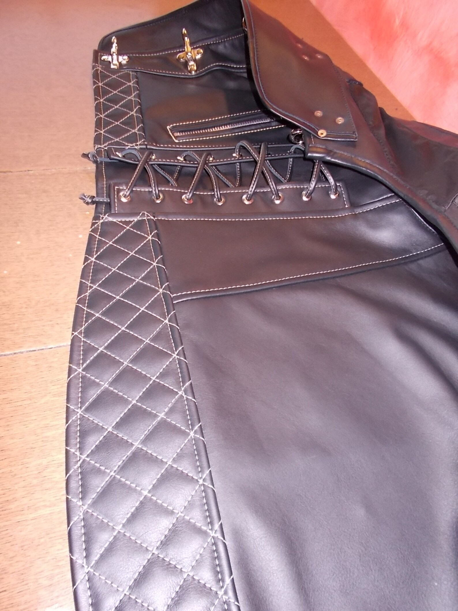 Biker Vest.patch Vest. Genuine Leather18mm.black.handmade. Etsy