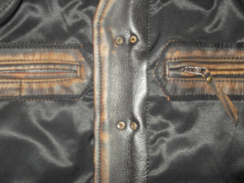 Leather Verse Herren Totenkopf Bestickt Stilvoll Ha Produktbild-Vorschau 5