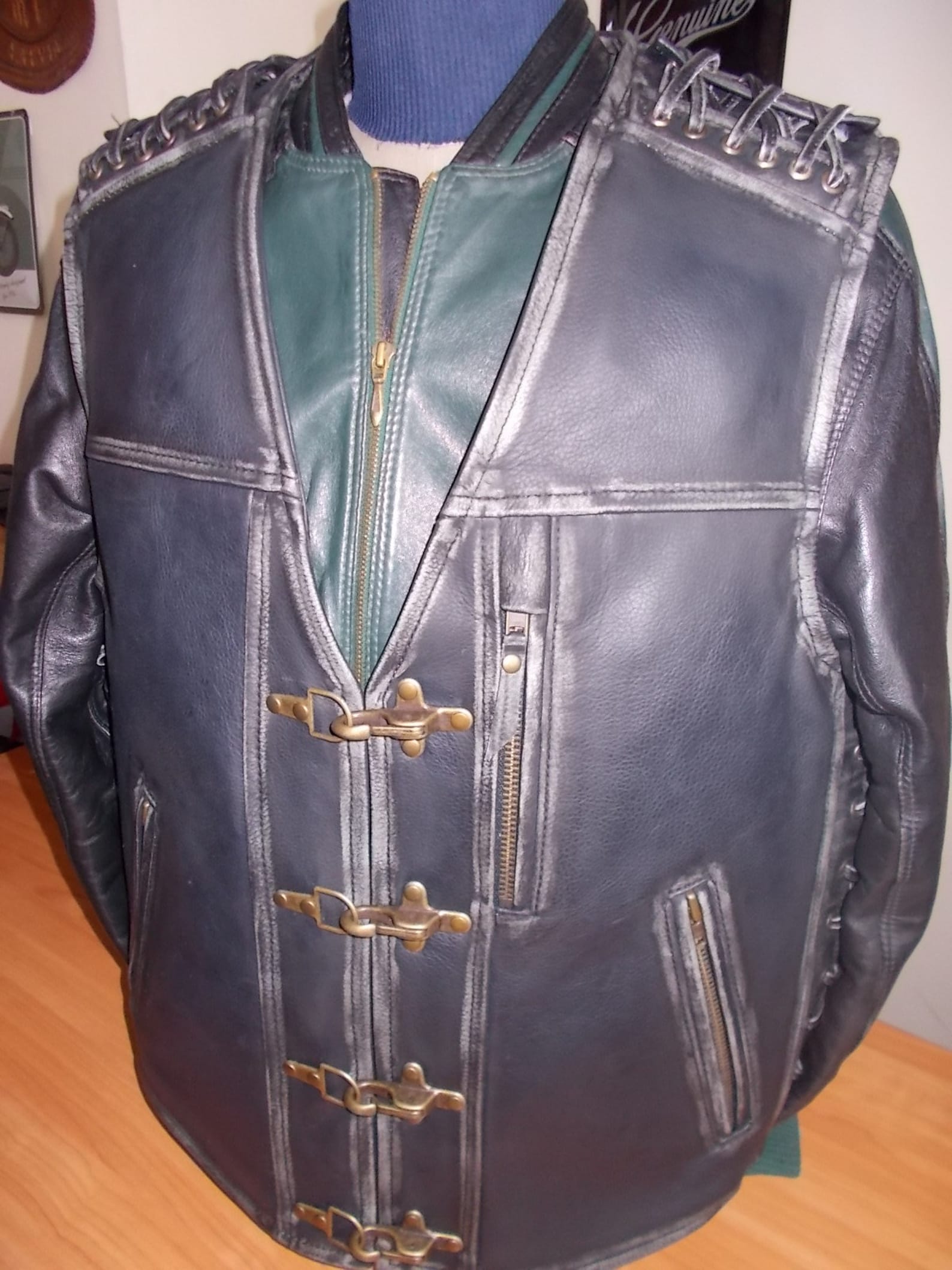 Patch Vest. Genuine Leather 16mm.leather With Abrasion Etsy