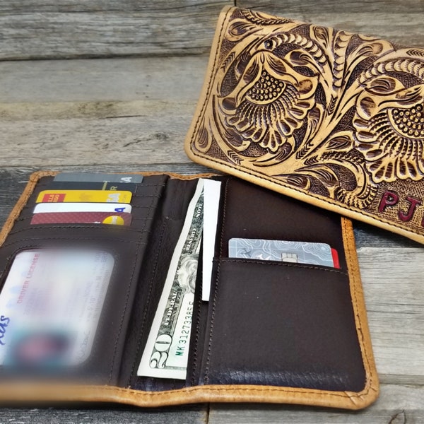 Mens Checkbook Wallet Etsy