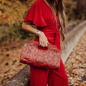 Leather Bag | Tool Leather Clutch | Western Purse | Handcrafted Handbag |