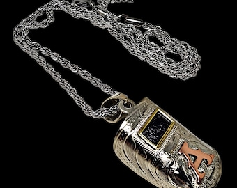 Labyrins×Sugascoop Ceramic necklace 14 Handcrafted Sugar Scoop Welding Hood Pendant. Custom Copper