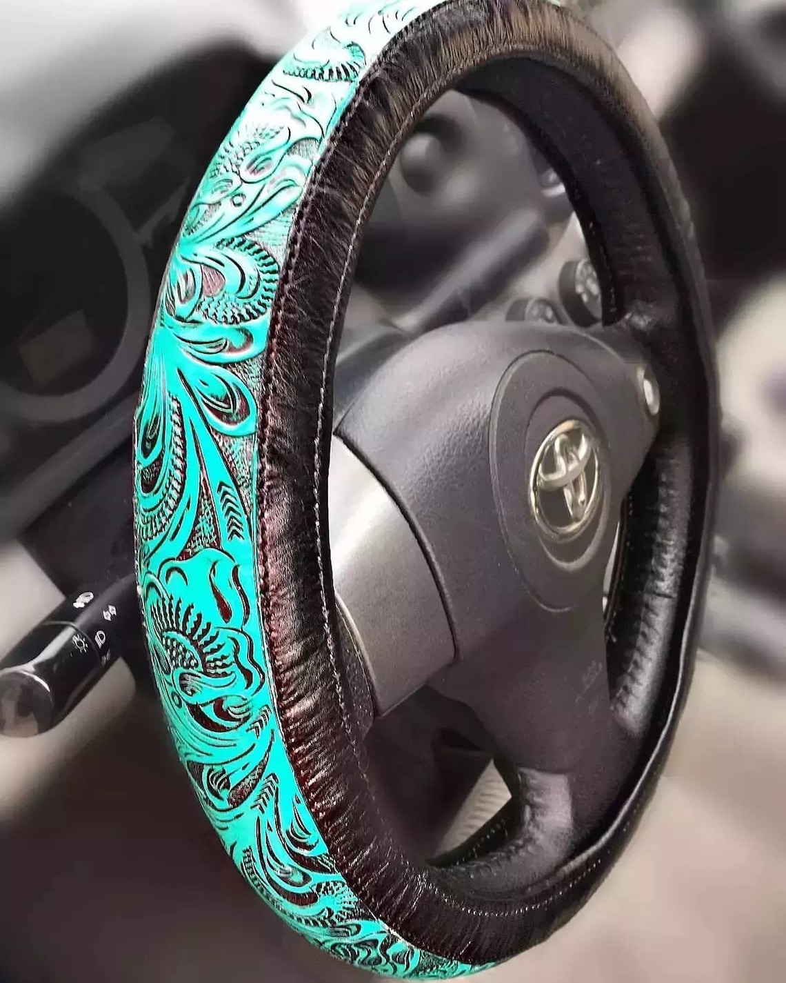 Tooled Leather Steering Wheel Cover CUSTOMIZABLE. Different Etsy