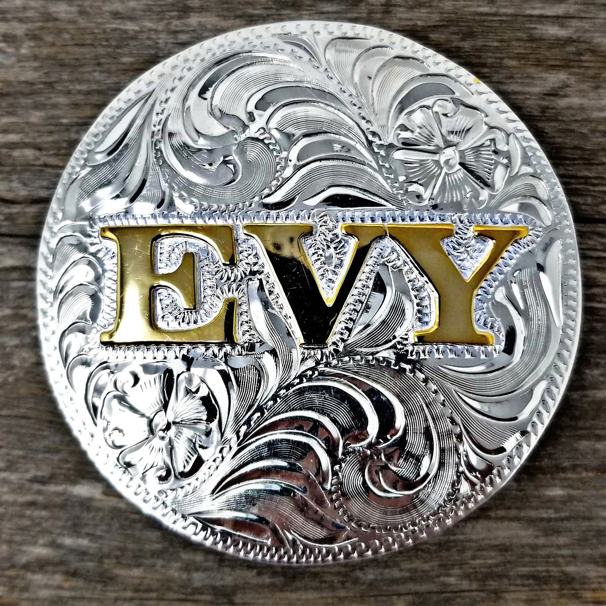 Custom Conchos, Handcrafted, Rich and Deep Hand Engraving, add your name and logo