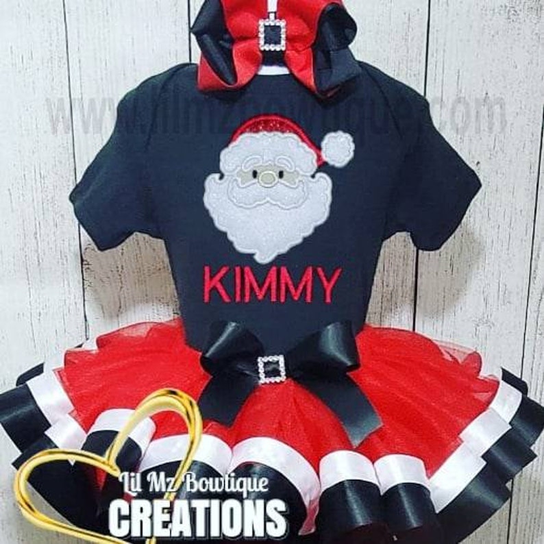 Santa Claus tutu outfit santa claus dress girls tutu outfit. santa tutu Christmas tutu outfit Christmas tutu red tutu holiday dress