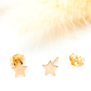 750, 18 carat gold plated mini stud star earrings for women, sister, friend - Chic and Minimalist - isabelle b, isabelle bijou