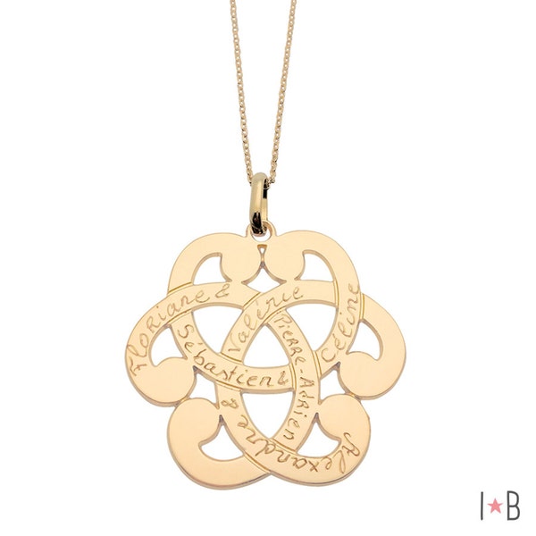 Collier personnalisé arabesque pour femme, Cadeau Fête des mères, Collier prénom, Cadeau Maman, Mamie, isabelle b, isabelle bijoux,isabelleb