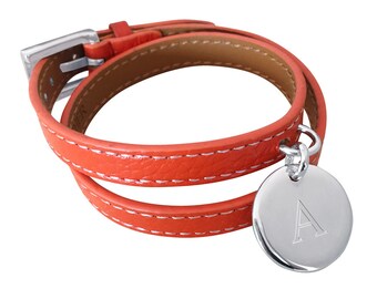 Personalized leather bracelet, Gift for women, Gift for mom, godmother, friend, sister, Personalized leather accessory - isabelle b, isabelle bijoux