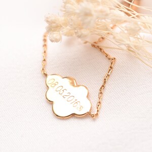 Pulsera de nube personalizada, pulsera de mujer, regalo de madrina, abuela, regalo del día de la madre, regalo de nacimiento, EVJF, isabelle b, isabelle jewelry imagen 2