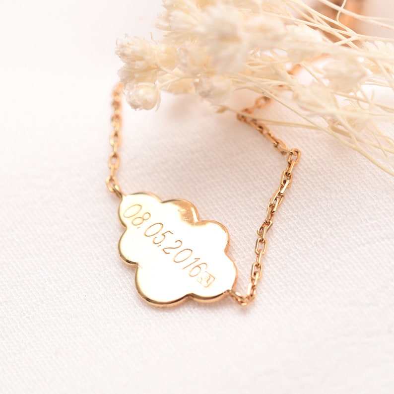 Personalized Cloud Bracelet, Women's Bracelet, Godmother Gift, Grandma, Mother's Day Gift, Birth Gift, EVJF, isabelle b, isabelle jewelry image 2