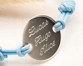 Bracelet Homme Personnalisé en Argent | Bracelet Gravé Homme | Cadeau Personnalisé Papa Parrain | Bracelet Prénom Gravé | Cadeau Naissance