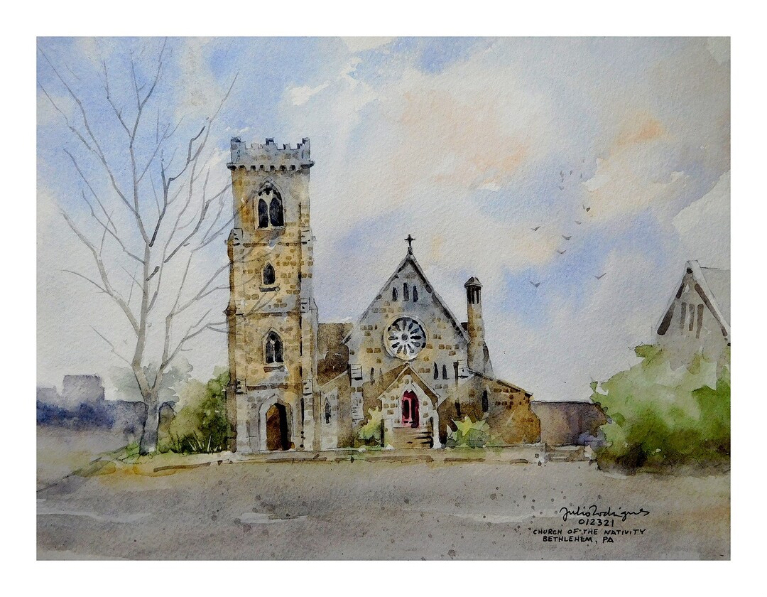 Church of the Nativity, Bethlehem PA Etsy