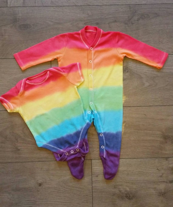 boots rainbow sleepsuit