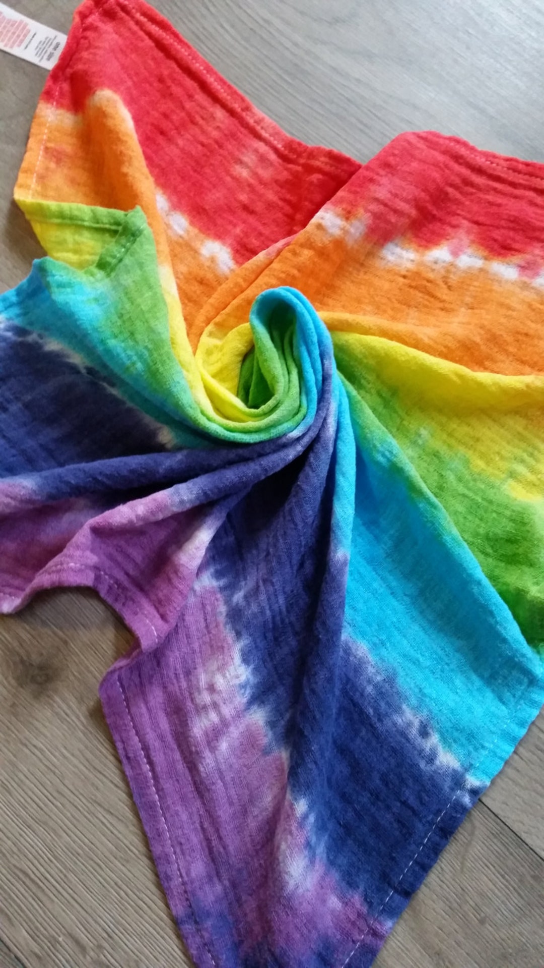 Rainbow Muslin Square Etsy UK