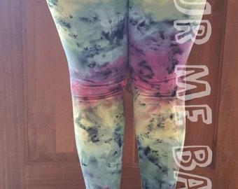 Rainbow storm leggings ladies 8 to 28 plus size