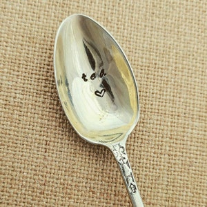 Engraved Teaspoon / Free Personalisation / Tea <3 / Personalised Spoon / Tea Gift / Tea Lover / Hand Stamped Cutlery