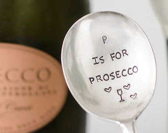 Personalised Prosecco Spoon Bottle Stopper / Champagne Spoon / Custom Engraved Spoon / Prosecco Gift