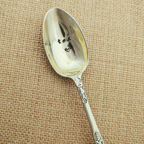 Engraved Teaspoon / Free Personalisation / Tea <3 / Personalised Spoon / Tea Gift / Tea Lover / Hand Stamped Cutlery