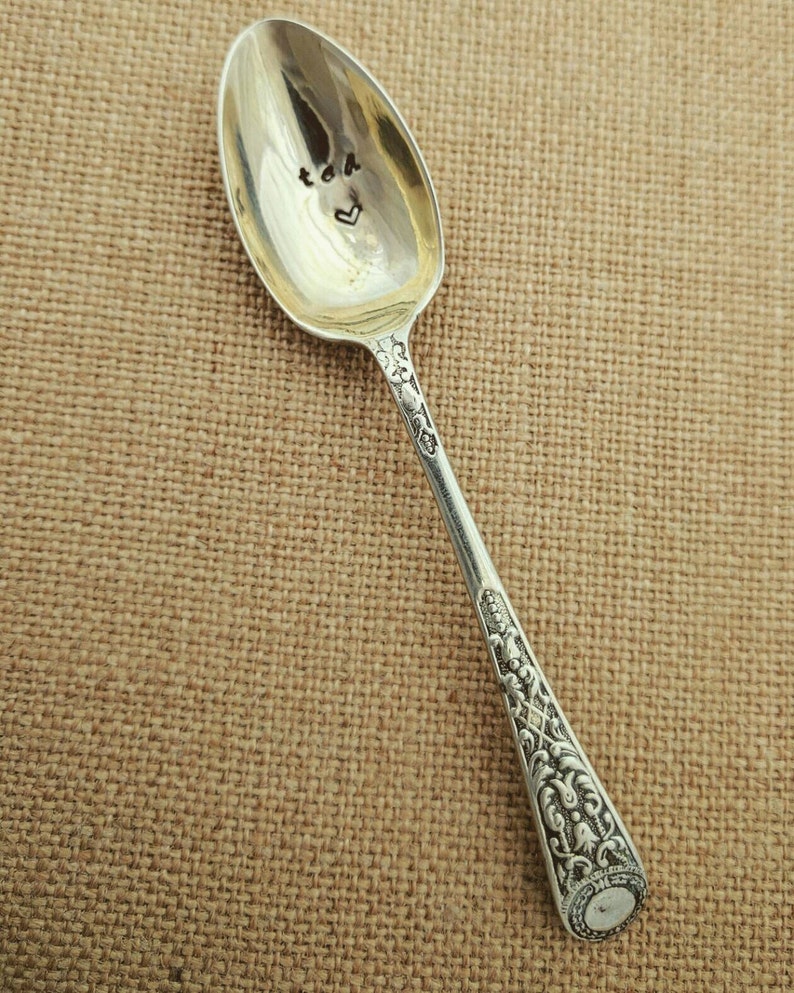 Engraved Teaspoon / Free Personalisation / Tea 3 / Personalised Spoon / Tea Gift / Tea Lover / Hand Stamped Cutlery image 2