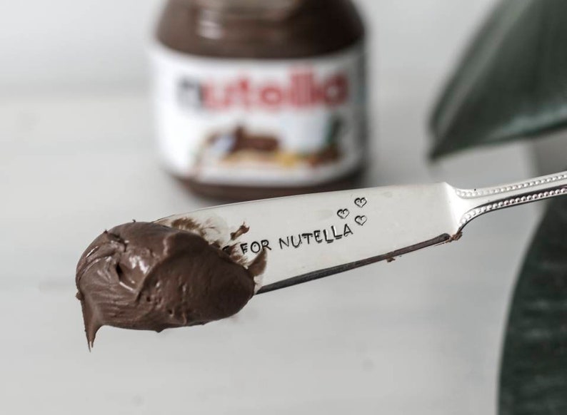 N is for Nutella Knife / Free Personalisation / Hand Stamped Etsy