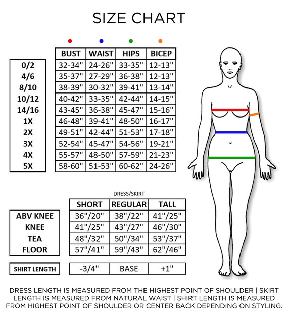 Women S Skirt Length Chart