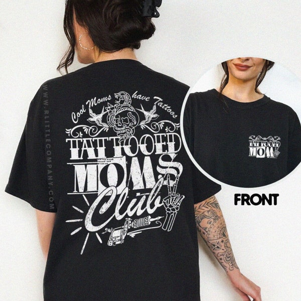 Tattooed Moms Club Graphic Tshirt Unisex XS-5XL / Emo Mom Mothers Day Shirt Alt Punk Mama Pregnancy Announcement Alternative Mom to Be