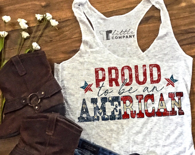 Proud to be an American Women's Triblend Tank XS-2XL