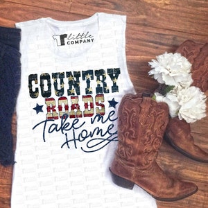 Country Roads Take Me Home Junior's Festival Tank | Etsy