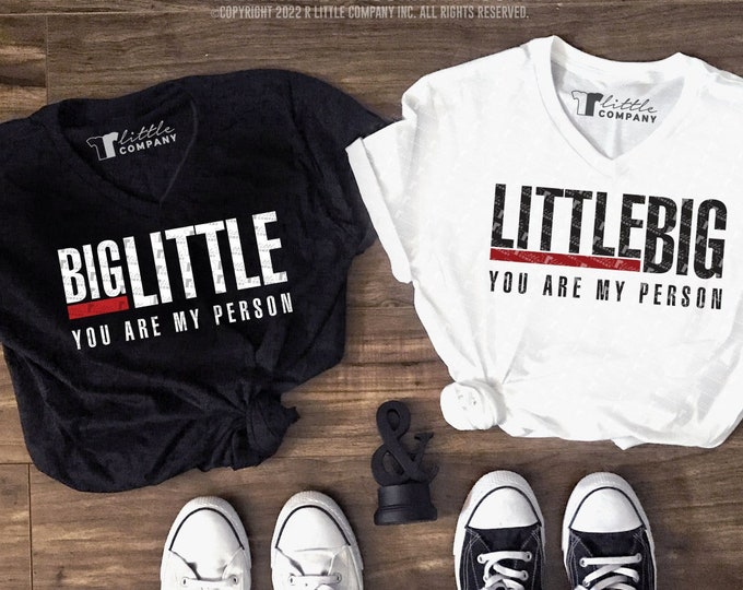 Big and Little You're My Person Grey's Anatomy Unisex Vneck S-2XL