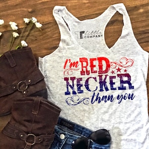 I&#39;m Rednecker Than You Women&#39;s Triblend Tank XS-2XL // Country Concert Tank // Country Music // Country Festival
