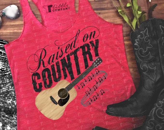 Raised on Country Women's Triblend Tank XS-2XL