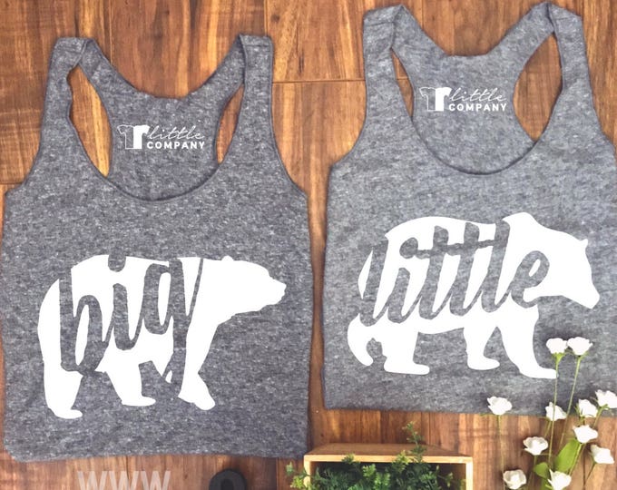 Custom Big Bear Little Bear Family Multiple Colors + Glitter! - Women's Lightweight Tanks XS-2X